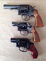 Model 13-3, .357Mag
Model 36, .38SPL
Model 351PD, 22Mag